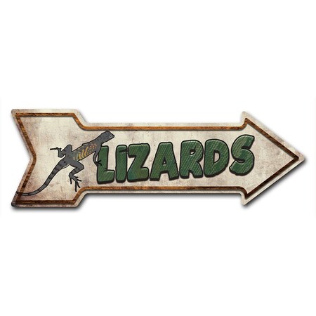 Lizards Arrow Decal Funny Home Decor 30in Wide